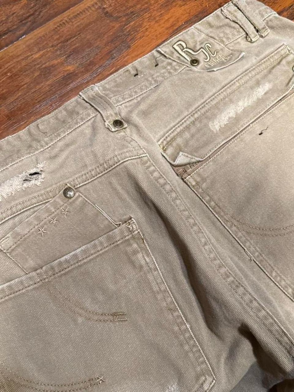 Y2K Raider Distressed Multipocket Baggy Jorts - Picture 3 of 5